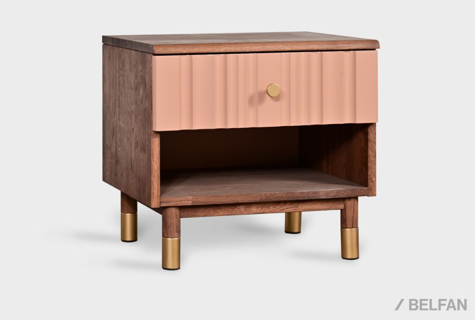 Тумба прикроватная "Меридиан" (с нишей) массив дуба, МДФ 1