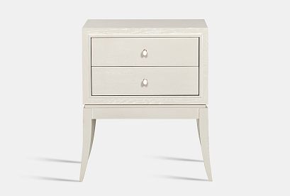 Тумба прикроватная "Коста"; *ММ-350-03; айвори с белой патиной
