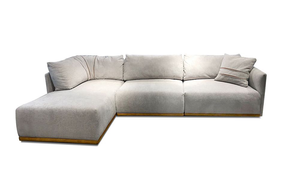 "Тейлор" диван с оттоманкой; 1L+10+8R; правый; начальная группа ткани