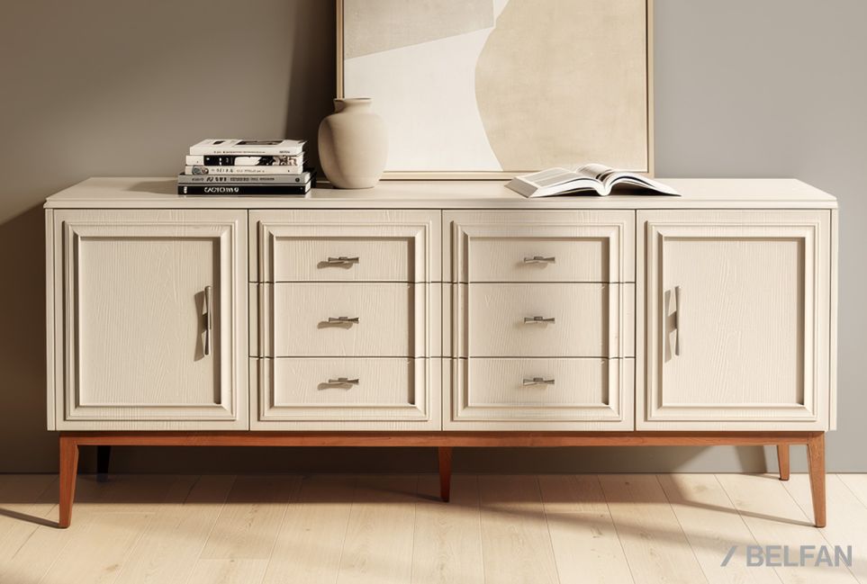 Тумба "Сакраменто" 4 (с ящиками) массив и шпон дуба, МДФ 1