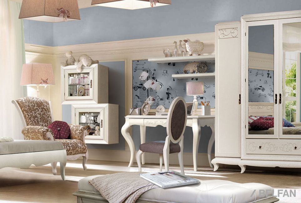 Шкаф для одежды 4-х дв. "Соната" с зеркалом (без декора) массив и шпон дуба 4