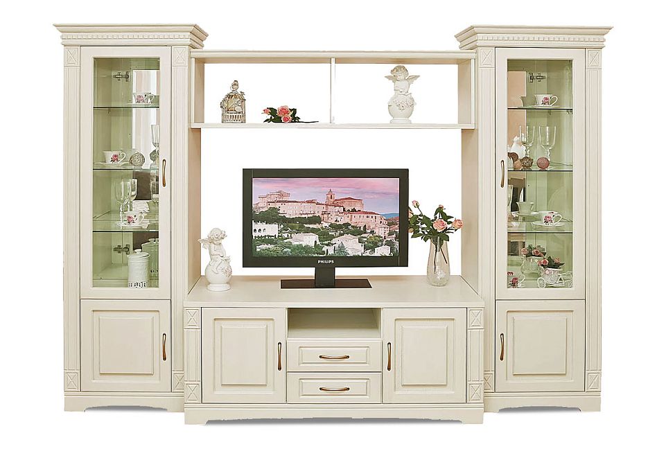 Шкаф комбинированный "Верди Люкс Т1"; слоновая кость