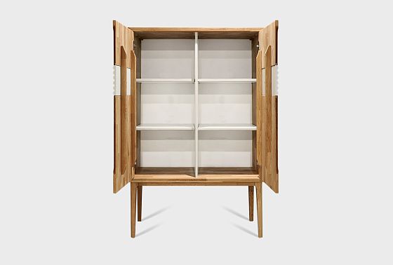 Тумба высокая "Уоллстрит" массив дуба, МДФ 3