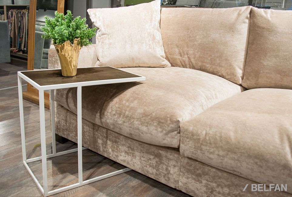 Стол кофейный "Art Collection" приставной массив дуба, металл 2