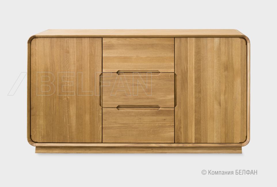 Тумба "Монблан" 3 (с ящиками) массив дуба 2