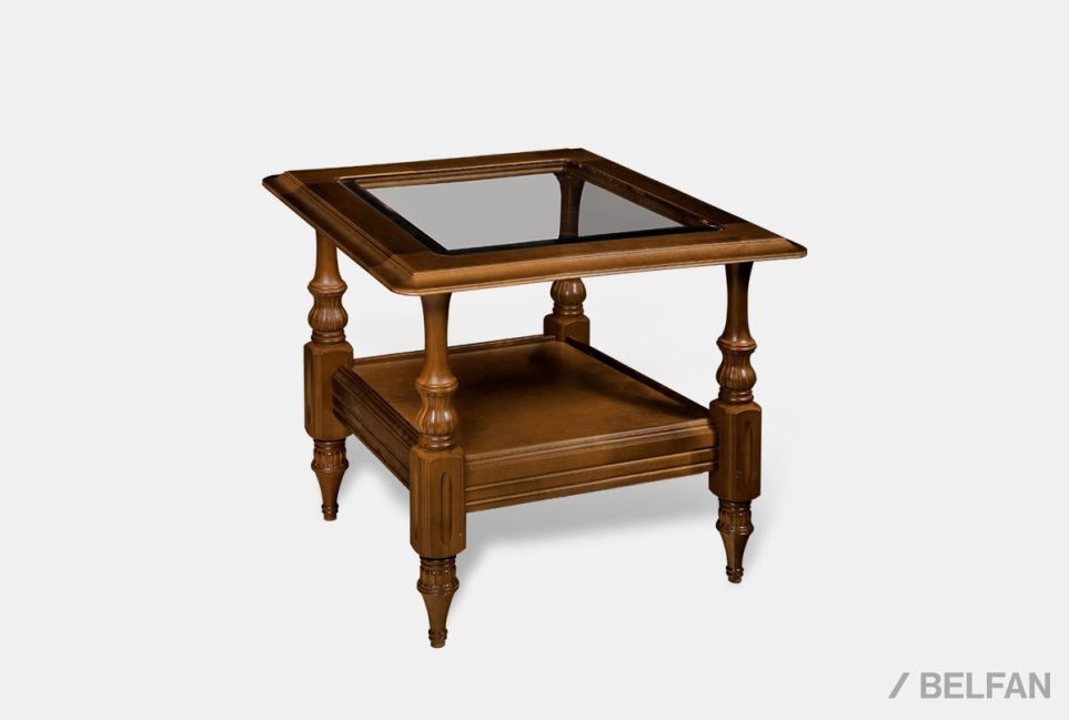 Стол журнальный "Престиж" 11 массив и шпон берёзы 1