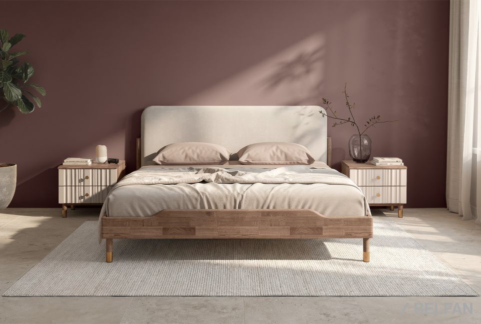 Кровать "Меридиан" (мягкое изголовье) массив дуба 1