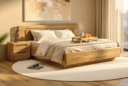 Кровать "Бремен"; без основания, без матраса; (1600x2000); дуб натуральный