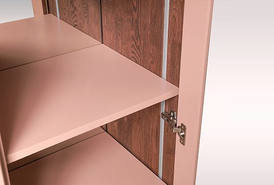 Витрина 2-х дверная "Меридиан" массив дуба, МДФ 3