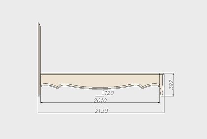 Кровать "Трио" (низкое изножье)