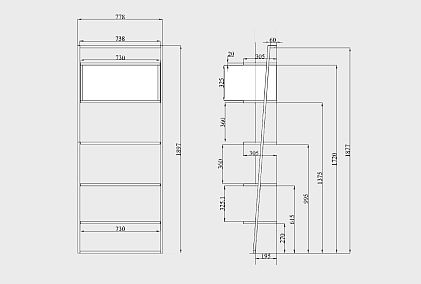 Стеллаж "Art Collection" 445