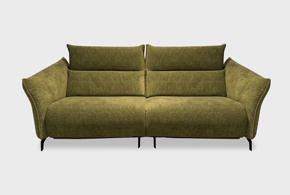 "Floyd" диван 2-х модульный; 1EL+1R; Реклайнер; металл черный; начальная группа ткани