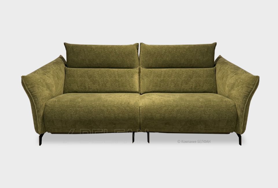 "Floyd" диван 2-х модульный; 1EL+1R; Реклайнер; металл черный; начальная группа ткани