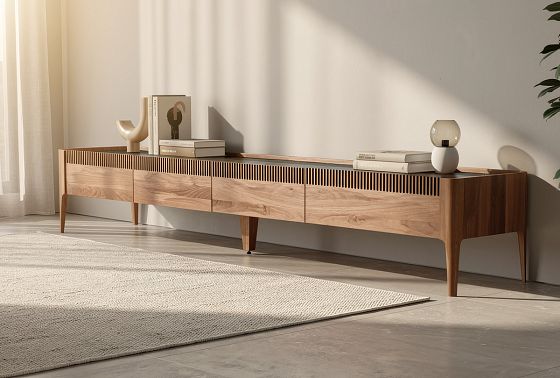 Тумба под ТВ "Бергамо" 200 массив дуба 9