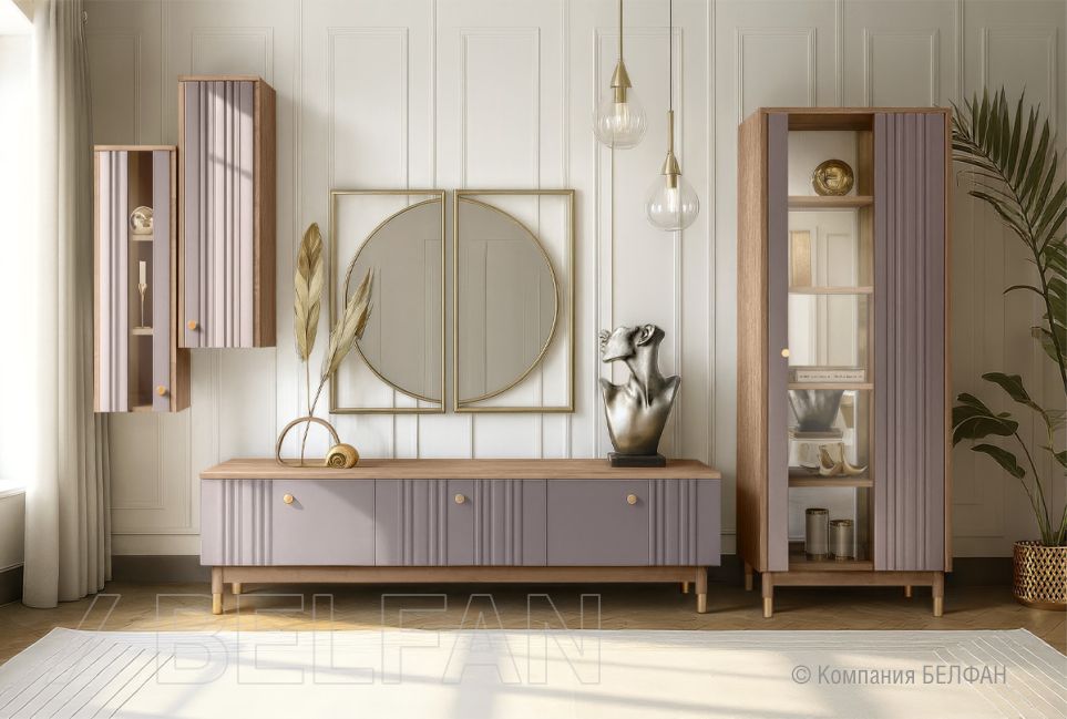 Шкаф настенный "Меридиан" (правый) массив дуба, МДФ 2