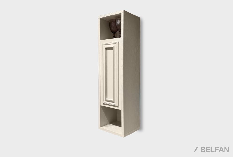 Шкаф настенный "Сакраменто" (левый) массив и шпон дуба, МДФ 1