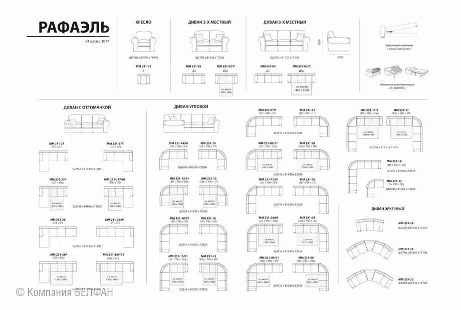 РАФАЭЛЬ диван модульный