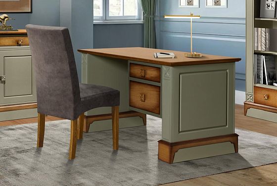 Стол письменный "Brianson" (1 тумба справа) массив и шпон дуба, МДФ 6