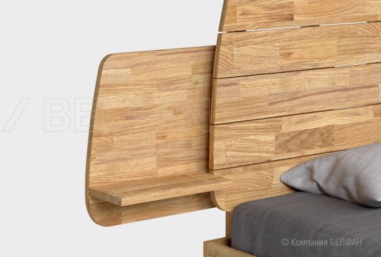 Полка прикроватная "Wallstreet" массив дуба, МДФ 7