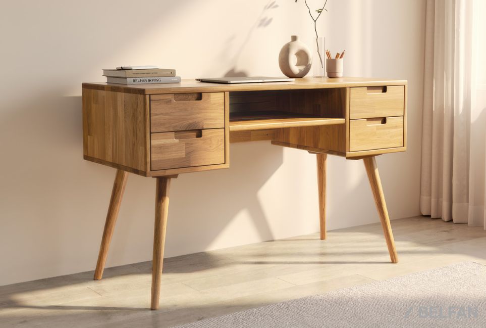 Стол письменный "Ирвинг" (2 тумбы) массив дуба 1