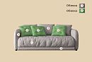 "Kassel" диван с оттоманкой XL; раскл.; 3ML6MR; Выкатной Roll-out (1750*2000); правый; начальная группа ткани