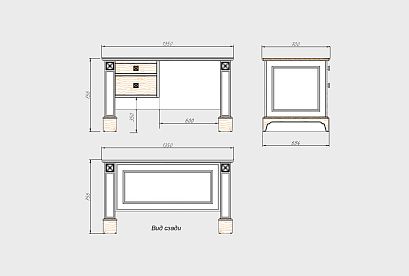 Стол письменный "Brianson" (1 тумба справа); *А-020.5324; муссон+дуб