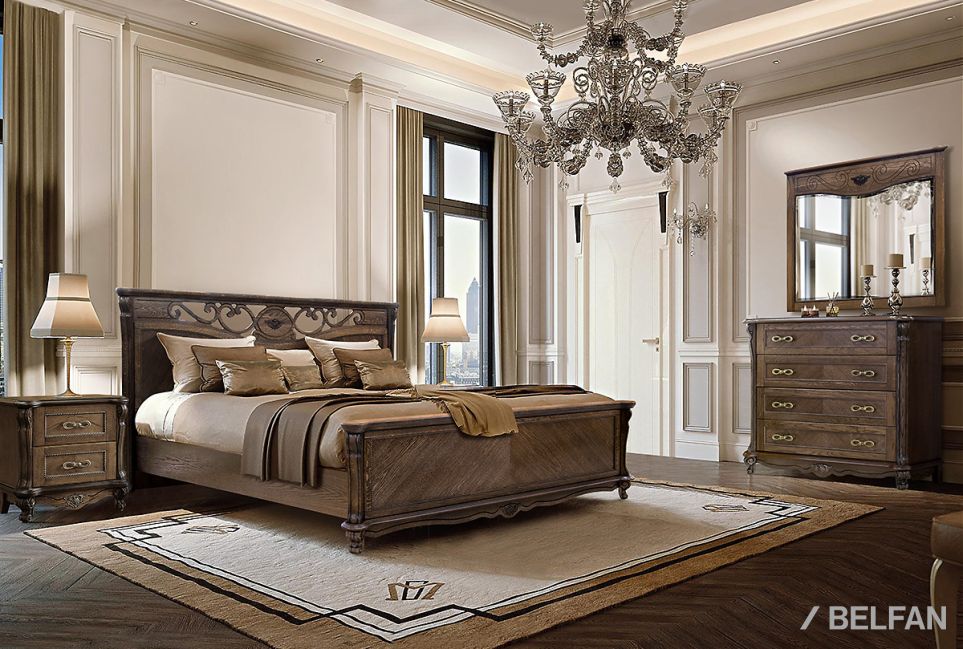 Кровать "Алези" (низкое изножье) массив и шпон дуба 3