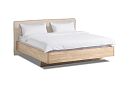 Кровать "Норд" (мягкое изголовье); без основания, без матраса; (1600x2000); белёный дуб; Jazz 1 Cream