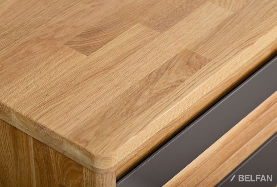 Тумба под ТВ "Wallstreet" 170 (с нишей) массив дуба, МДФ 2