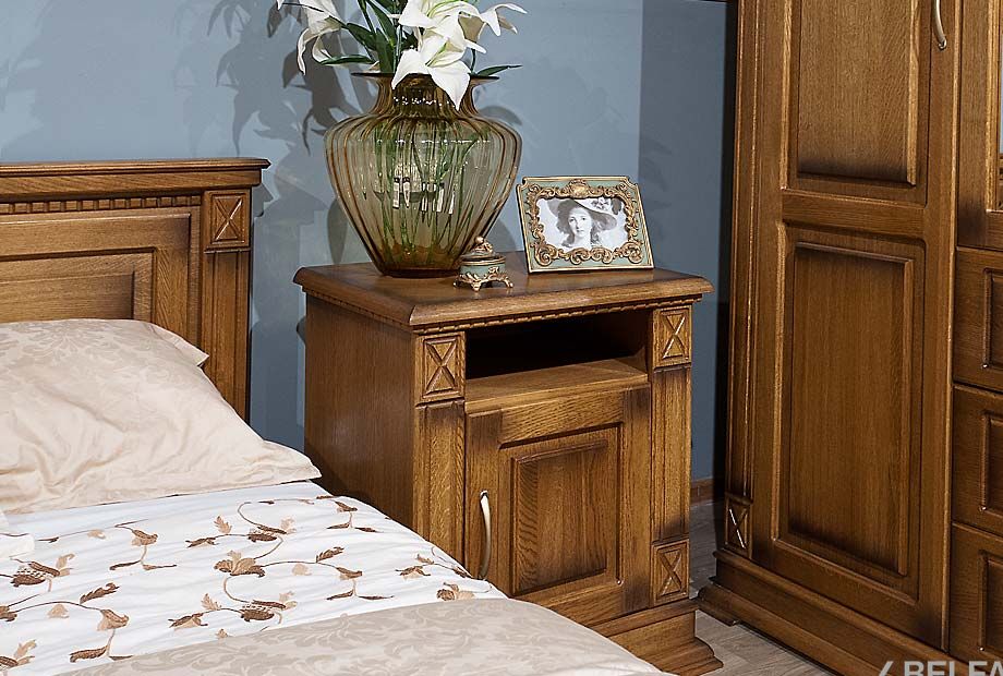 Кровать "Верди Люкс" (низкое изножье) с подъемным механизмом массив и шпон дуба 3