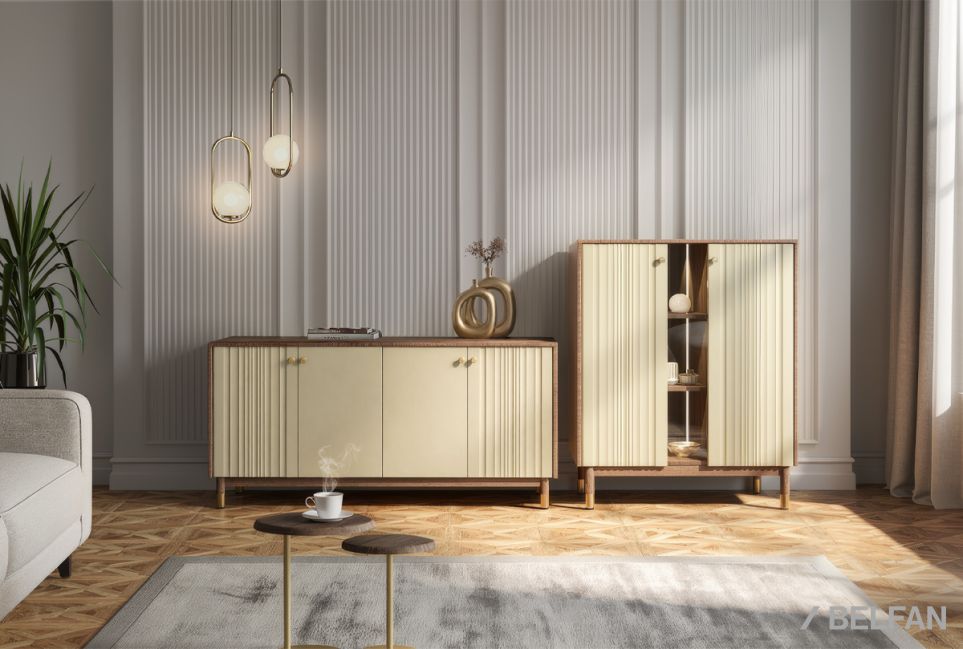 Тумба высокая "Меридиан" массив дуба, МДФ 3