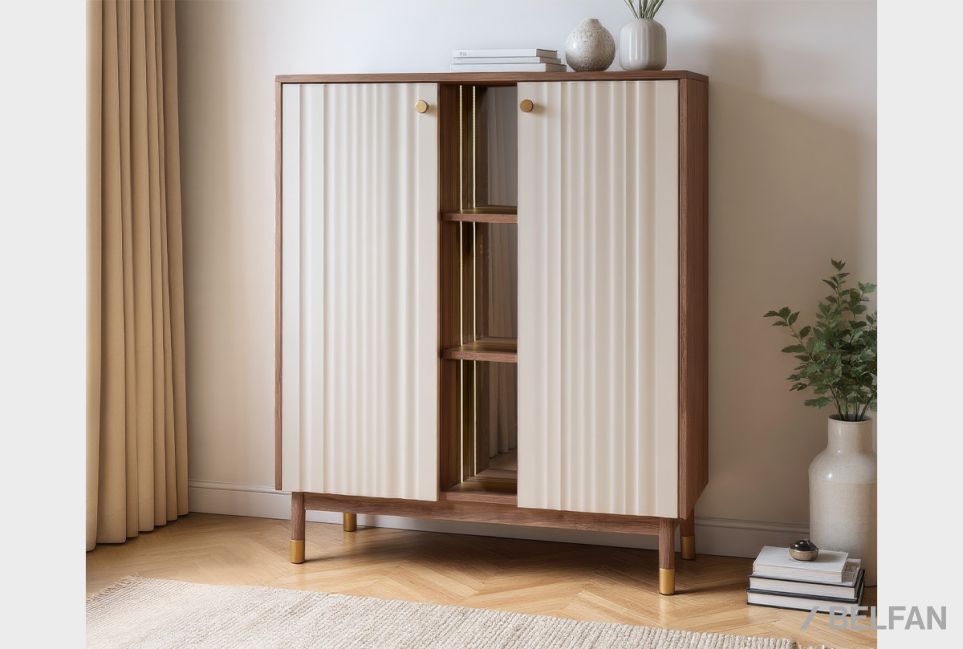 Тумба высокая "Меридиан" массив дуба, МДФ 1