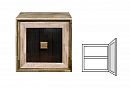 Модуль настенный "Cube Design" 1; фасад "стекло"; правый; серый дуб, белёный дуб