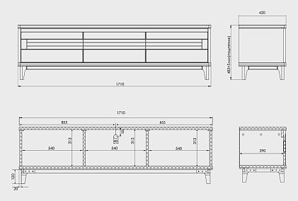 Тумба под ТВ "Уоллстрит" 170