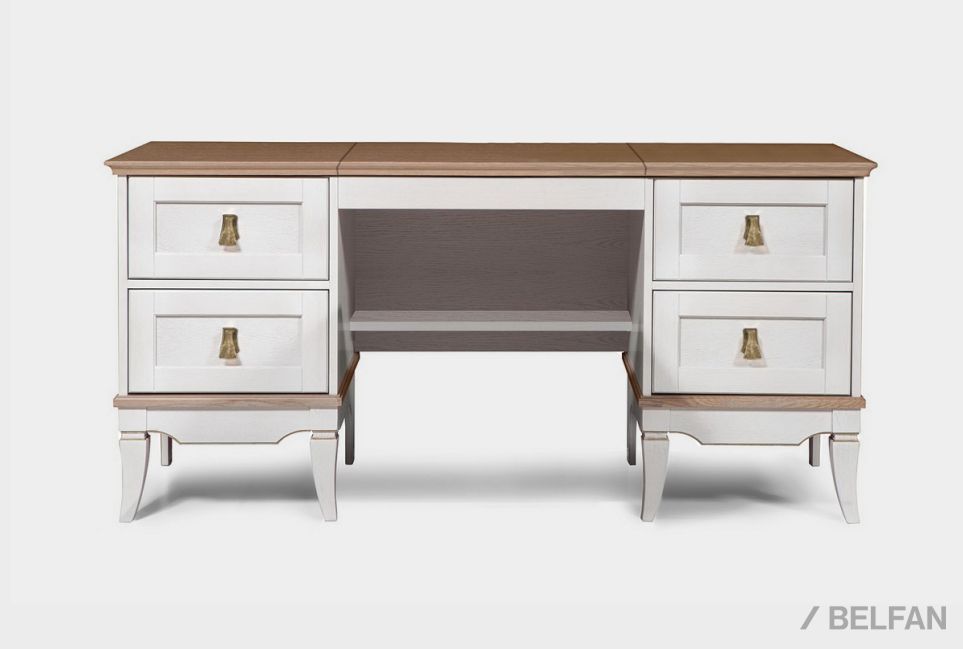 Стол туалетный "Стюарт" (2 тумбы) массив и шпон дуба 2