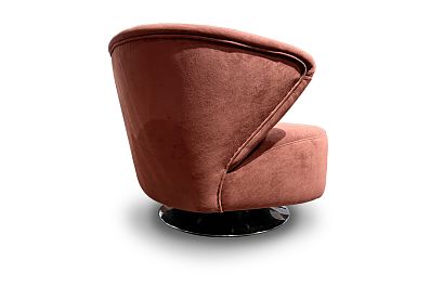 "Kamila" кресло; нераскл.; 12; хром; Ultra Marsala № 30908(0); (гр. 1/АРБ)