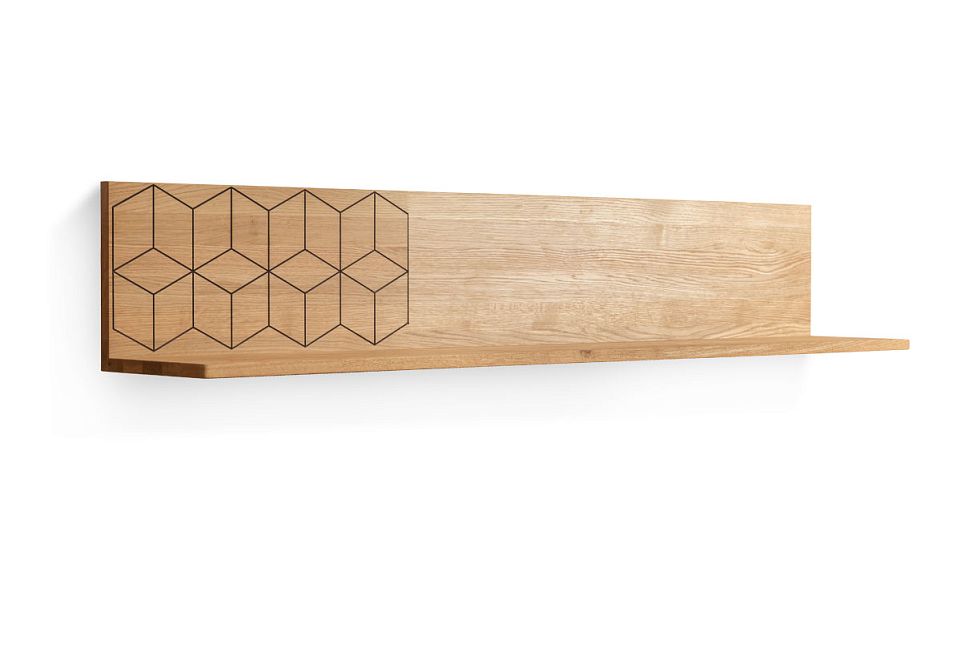 Полка настенная "Etna" 120; без декора; дуб натуральный