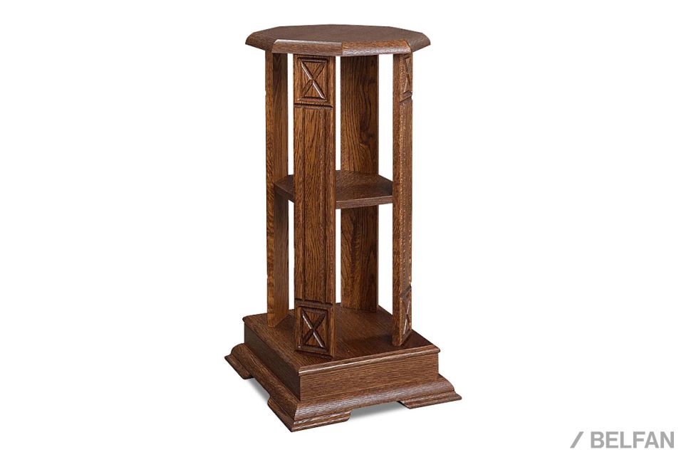 Подставка декоративная (цветочница) "Верди Люкс А2" массив и шпон дуба 1