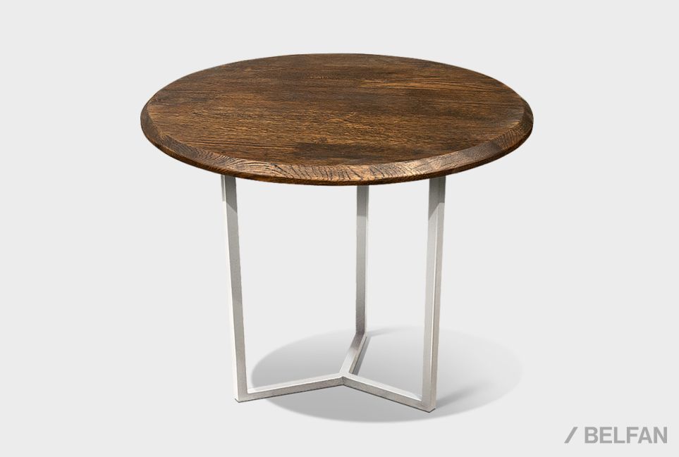 Стол журнальный "Art Collection" круглый 50 массив дуба, металл 1