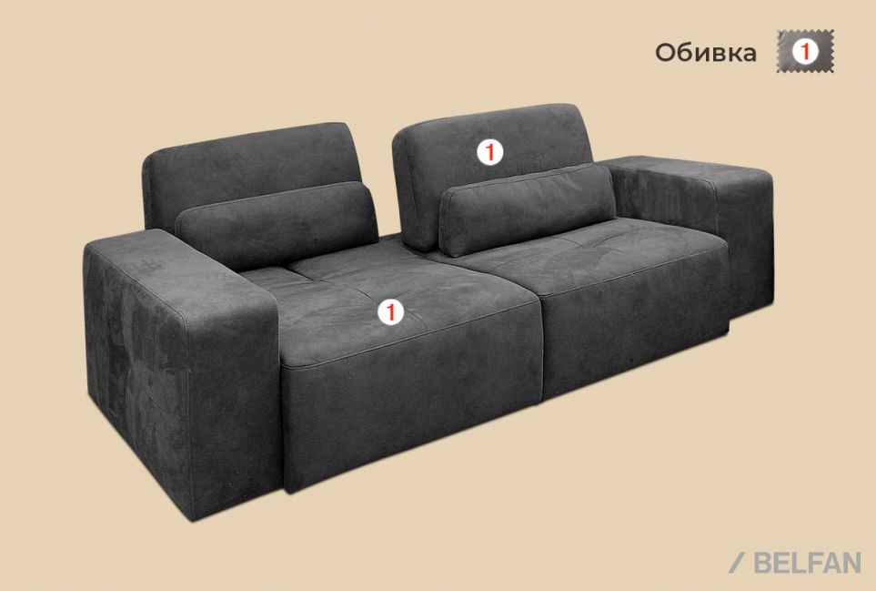 "Бакстер" диван угловой П-образный 2