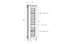 Стеллаж &quot;Ольса&quot; 110/000 (левый)  белый лак + антик 24 4