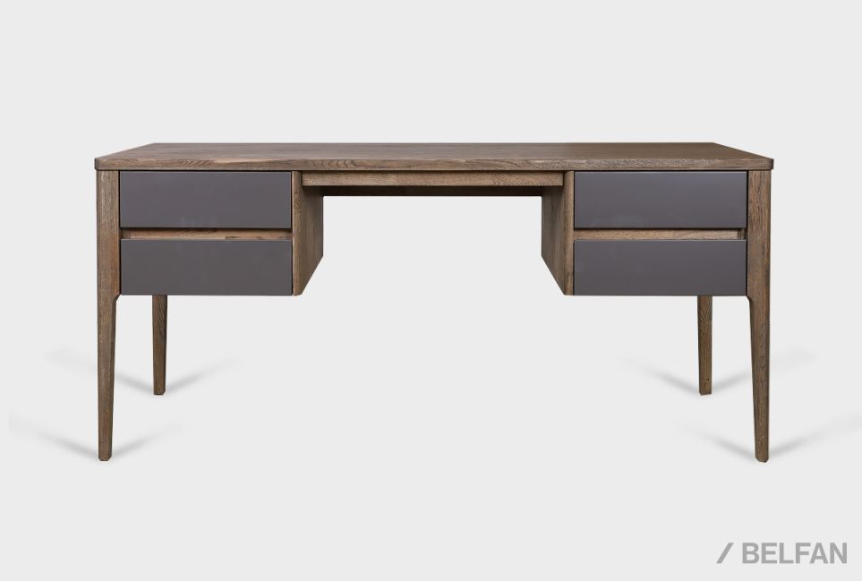 Стол письменный "Wallstreet" (2 тумбы) массив дуба, МДФ 1