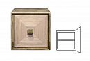 Модуль настенный "Cube Design" 1; фасад "косынка" (шпон); правый; серый дуб, белёный дуб