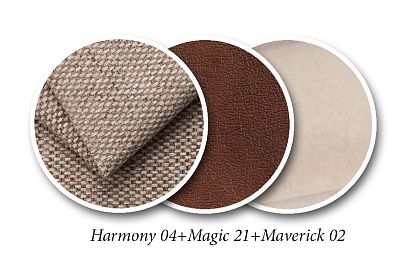 "Grand" диван 2-х местный; нераскл.; 22; Harmony 04+Magic 21+Maverick 02 (гр. 2/МТХ)