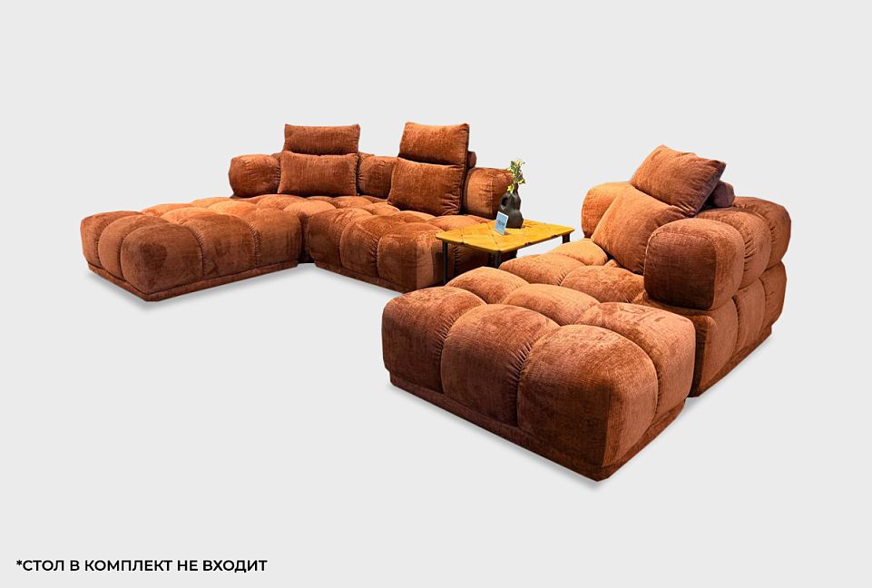 "Kioto" диван П-образный; нераскл.; 18+10+90+16+90; начальная группа ткани