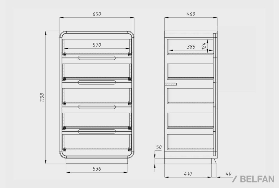 Комод "Монблан" 5 (высокий) массив дуба 2