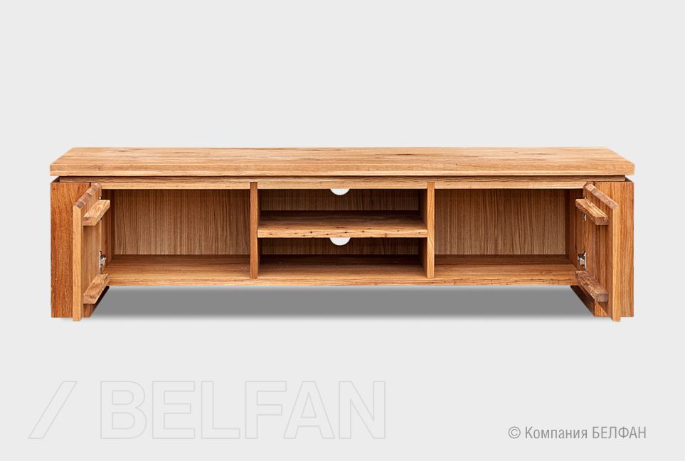Тумба под ТВ "Берген" В-150 массив и шпон дуба 7