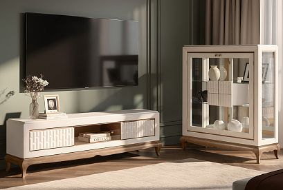 Тумба под ТВ "Армония"; *ММ-435-24; айвори+классик