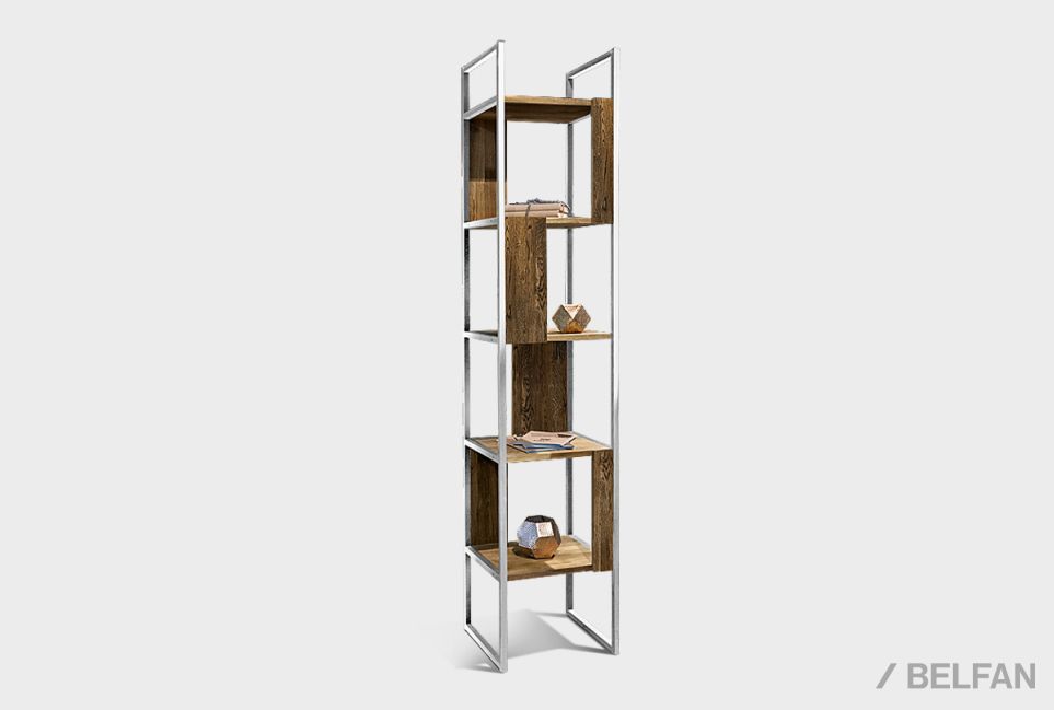 Стеллаж "Art Collection" 430 массив дуба, металл 1