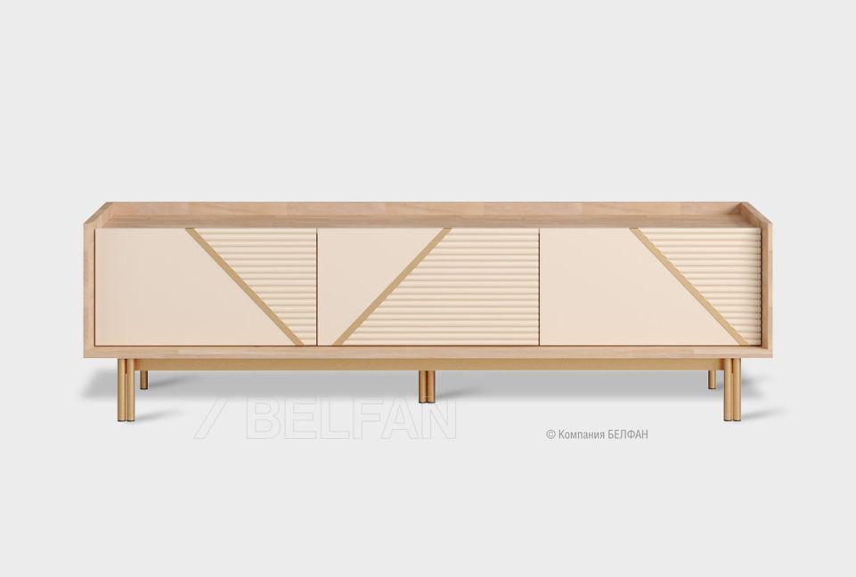 Тумба под ТВ "Avenue" 160; к-персиковое масло, ф-нюд